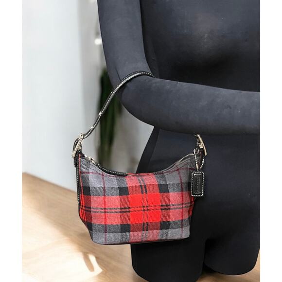 Vintage Coach 8326 Plaid Wool Demi Bag - Picture 9 of 11